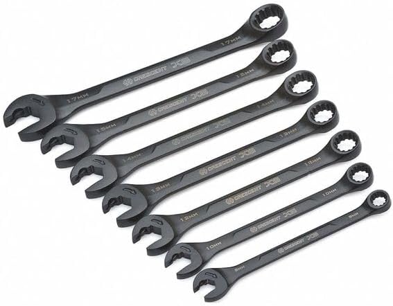 Ratcheting Wrench Set, 7 pc., SAE, Open End