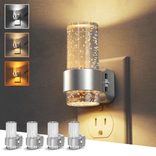 Image of L LOHAS LED Night Lights Plug into Wall, 4 Pack Mini Dimmable Night Light