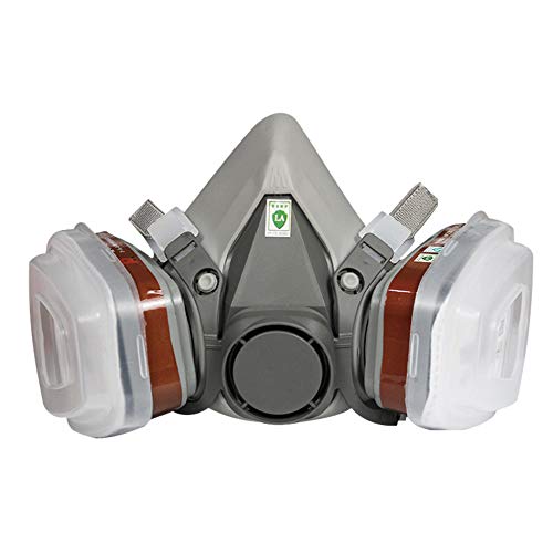 KKmoon Respiratore Spruzzo Verniciatura Mezza Faccia per Lavori di Sicurezza Filtro
