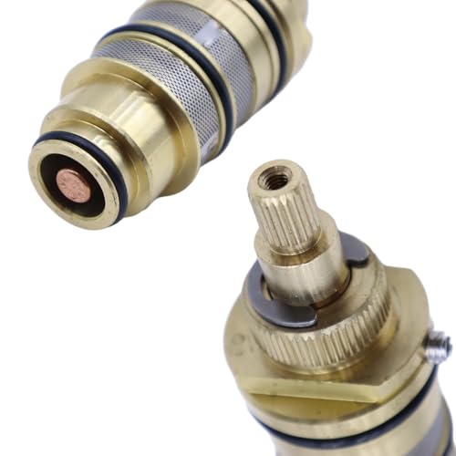 ANCLLO Válvula de Ducha termostática para Grifo de bañera, Repuesto para Mezclador de Ducha con Control de Temperatura, válvula de Control de Temperatura Caliente y fría H-2