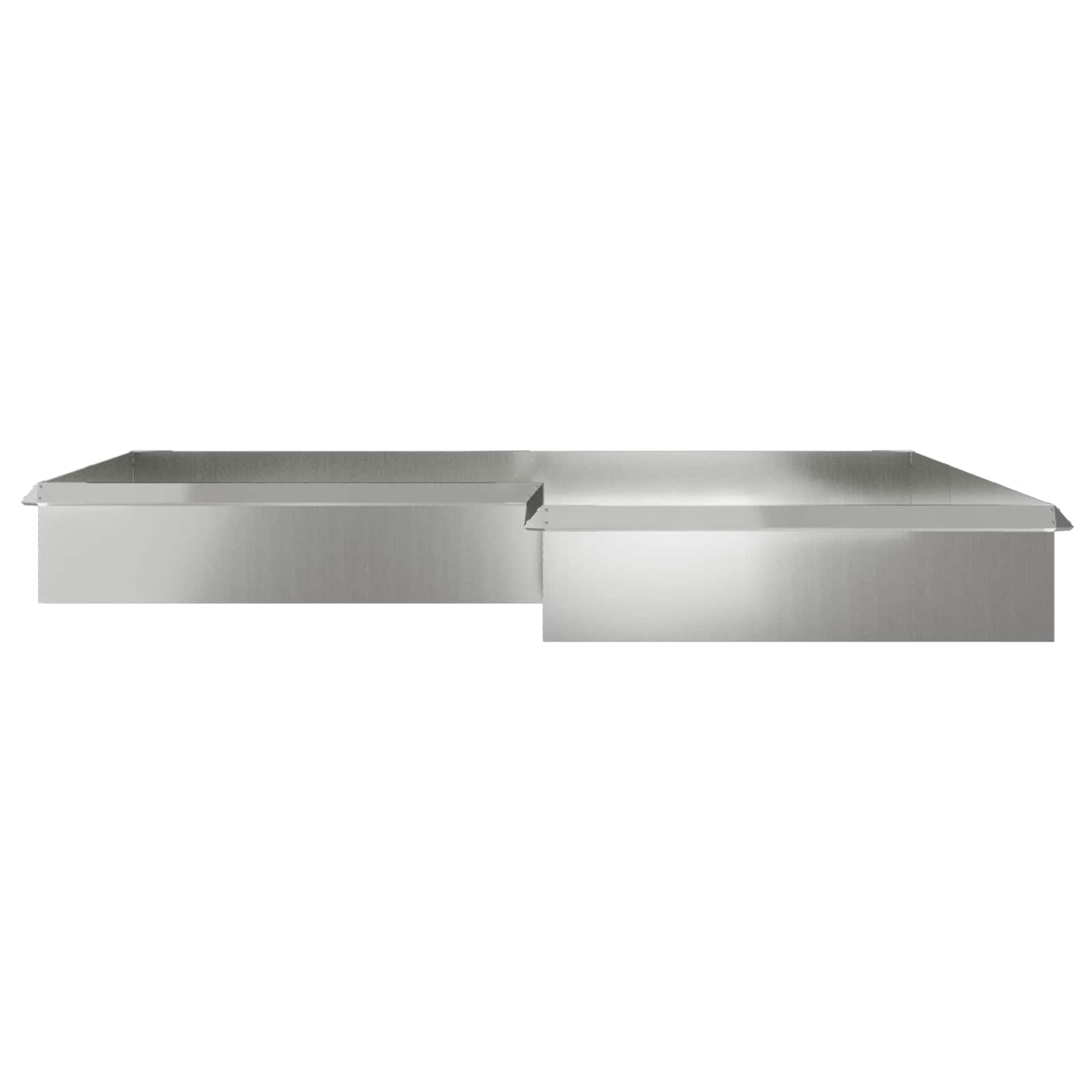 Schneckenzaun 16-teilig verzinkter Stahl silber, 100 x 3,5 x 25 cm, wetterfestes Stecksystem, flexible Beeteinfassung, Rasenkante und Beetumrandung für Garten, Terrasse und Landschaftsbau