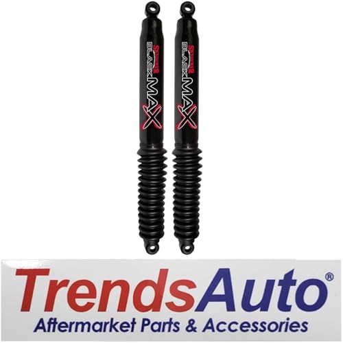 TrendsAuto Pair of Black Max Series Rear Hydraulic Action Shocks fits 2005 2016 F350 Super Duty 4WD with 0-2” Rear Lift | Multi-Stage Valving | Durable Gloss Black Finish | Chrome Plated Shaft