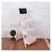 Caigaodz Soporte de Planta Plantas Soporte de Madera al Aire Libre Escalera Cubierta Estante con Pizarra de jardín Que plantador de la Flor de Rack Balcón decoración del hogar decoración de la Barra