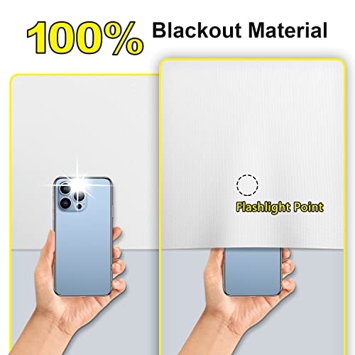 image for FADOTY Cuttable Blackout Shades Fabric Sheet, Blackout Curtains for Be