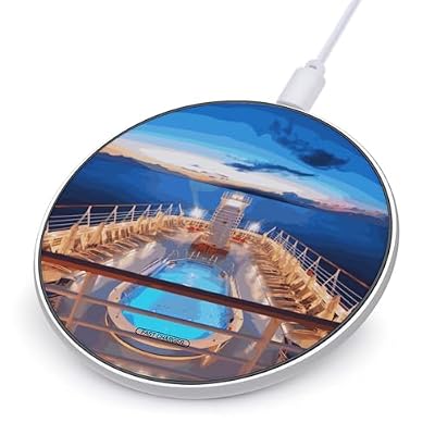 Pool Party Cruise Ship Wireless Charger Magnetic Phone Induction Charger 10w Fast Wireless Charging Station Compatible with iPhone 17 16 15 14 13 12 Pro Max Samsung Galaxy S25 S24 S23