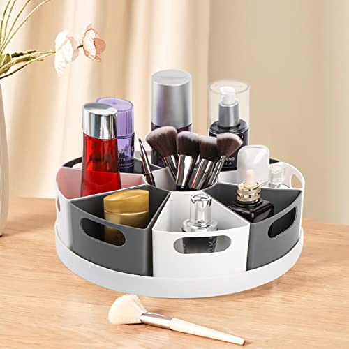 Wuweot 360 Degree Rotating Desk Organizers, 12" Pen Holder Art Supplies Storage, Caddy Organizer Lazy Susan Style Caddy With Removable Bins, Make-Up Organizer For Home Offices, School Supplies Kitchen #TOP1