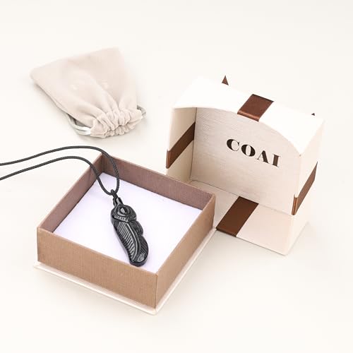 COAI Collana Unisex con Pendente Piuma in