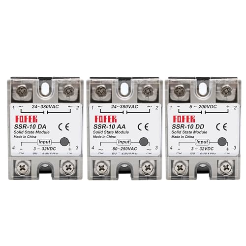 Relais statique SSR-50DA 3-32VDC 24-380VAC commande PID monophasé - 7