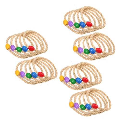 POPETPOP 30pièces Anneaux De Jute pour Jeux De Jardin Et Activités Extérieures pour Garçon Fille Et Adultes