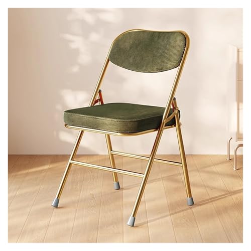 Silla plegable acolchada con asiento cómodo y cojín de tela para uso en interiores