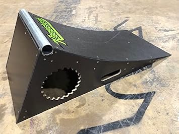 Ramptech Kicker XL Ramp - Weatherproof, Heavy-Duty Indoor/Outdoor DIY Skateboard Launch Ramp Kit - Portable Skateboarding Ramps with Caster Wheels and High Friction ABS Surfacing