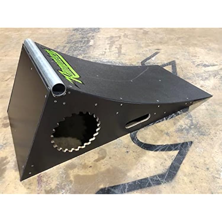Ramptech Kicker XL Ramp - Weatherproof, Heavy-Duty Indoor/Outdoor DIY Skateboard Launch Ramp Kit - Portable Skateboarding Ramps with Caster Wheels and High Friction ABS Surfacing