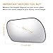 X AUTOHAUX Car Rearview Right Passenger Side Mirror Glass Replacement W/Backing Plate Non-heated for Mazda 3 2004-2009 for Mazda 6 2006 2007 2008