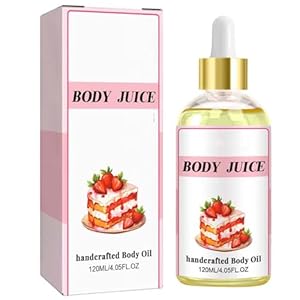 Juicy Strawberry Body Oil – 120ml Moisturizer for Dry Skin Women with Scented Perfume (red)