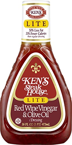 Ken's Steak House Lite Red Wine & Olive Oil Dressing (16 Fl Oz (Pack Of 3)) #TOP2