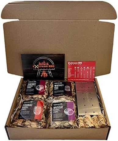 Exstream BBQ Wood Chip Selection Box - Apple, Cherry, Beech, Mesquite, Oak, Hickory