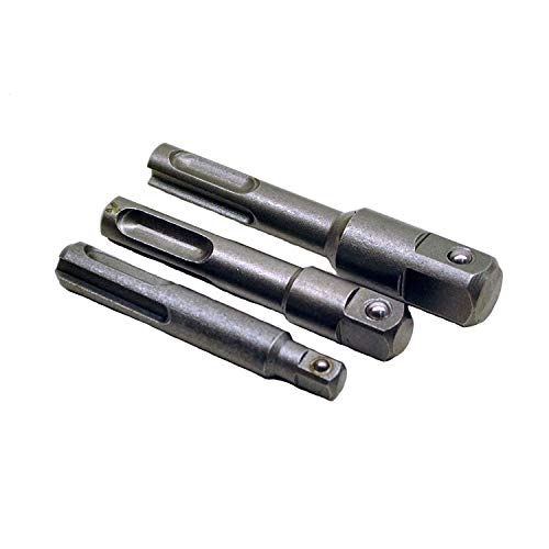 Driak 3pc Adaptor Socket Driver Set Bit for Drills Impact Drivers 1/4" 3/8" 1/2"