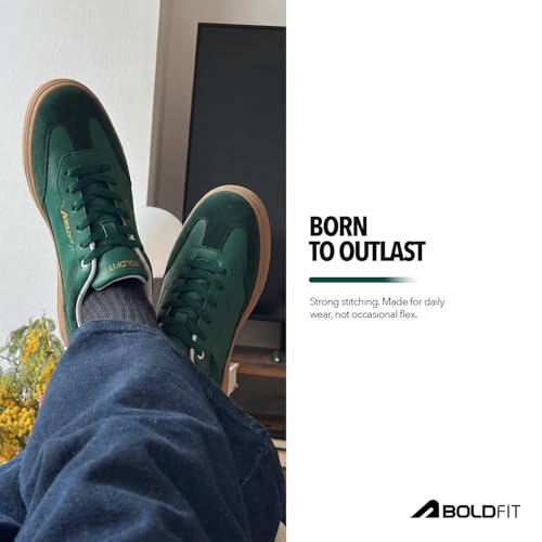 Image of Boldfit Sneakers for Men Casual Stylish Sneakers for Man with Premium PU Leather Upper, Cushioned Insole, Padded Collar, Breathable Lining & TPR Grip Sole Everyday Wear Shoes for Men Klunys Elite