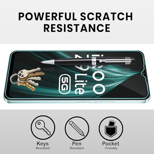 Image of Premium Tempered Glass Screen Protector Guard Compatible For IQOO Z9 Lite 5G / Vivo T3 Lite 5G (6.56 Inch, Pack of 1) | Edge to Edge Coverage With Easy to installation kit for Smartphone