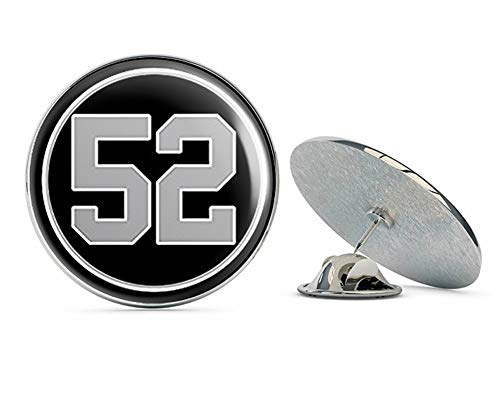 Round #52 Khalil Mack Raiders Colors (Oakland Number 52) Metal 0.75