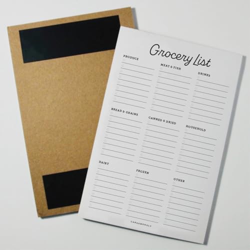 CARDAMONOLY Grocery List Magnet Pad For Fridge - 6 x