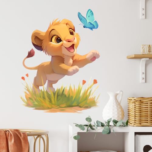 Vinilo Decorativo de León y Mariposa para Pared miniatura 2