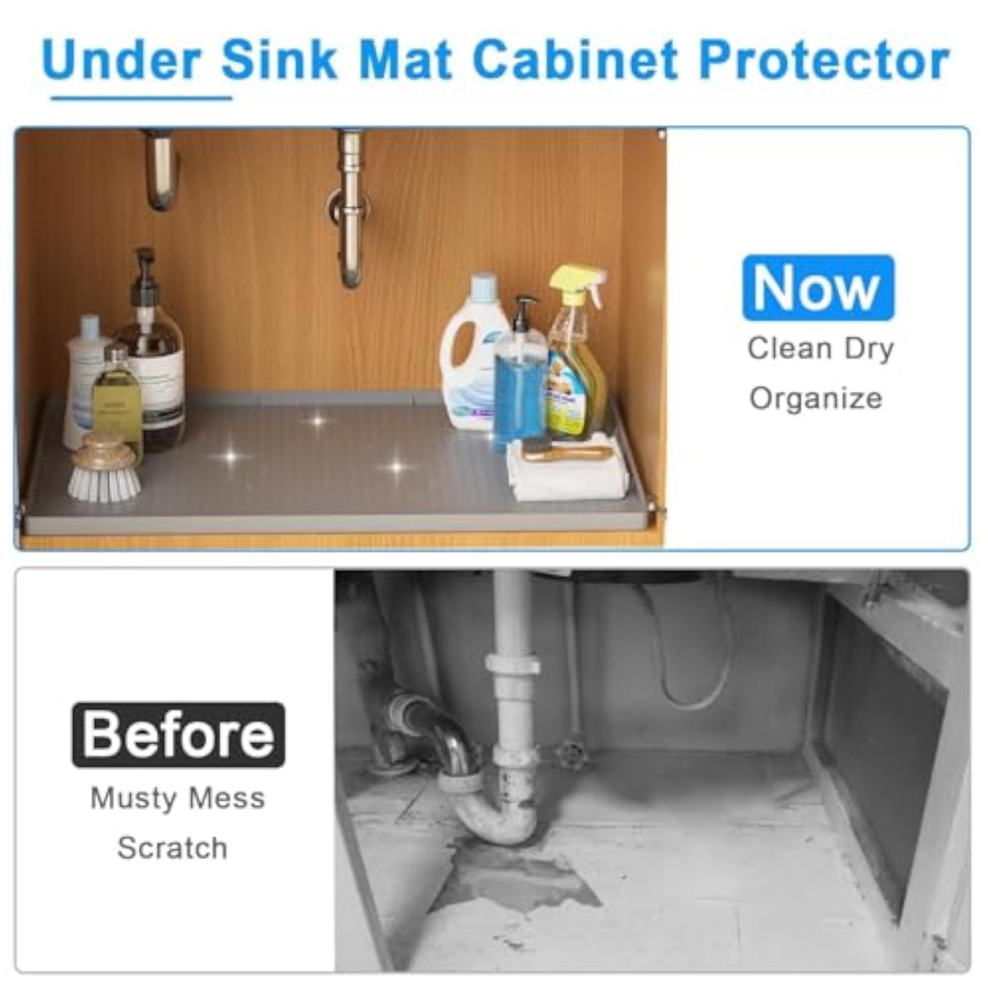 Waterproof Under Sink Mat, 34" x 22"