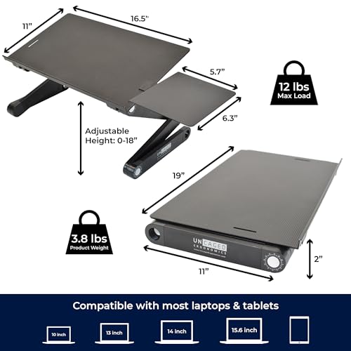 Uncaged Ergonomics WEBLS-B Workez Best Adjustable Laptop Stand For Desk thumb #3
