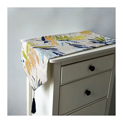 Chemin de table feuilles pour décoration de table longue de fête WXKAGF