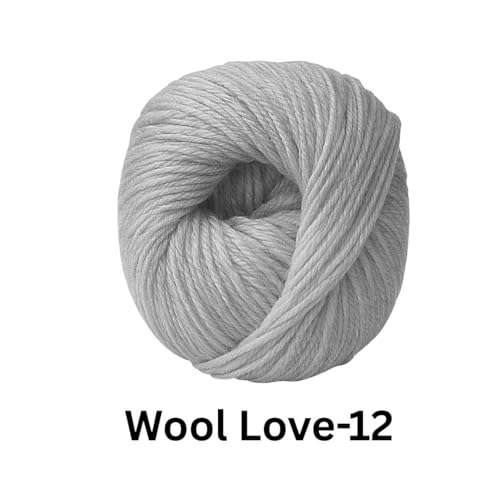 Image of VCR Light Grey Yarn, 25 Grams Hank, 85 Meters Length, 100% Merino Wool, Pack of 1, Shrink-Resistant Soft, Warm and Premium Wool Yarn for Knitting, Crochet and Craft Projects