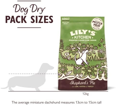Lily's Kitchen Lamb Shepherd's Pie Natural Grain Free Complete Adult Dry Dog Food (12 kg), Packaging may vary