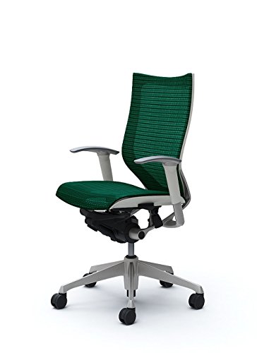 オカムラ オフィスチェア バロン ハイバック 可動肘 座メッシュ ダークグリーン CP85CW-FEH5