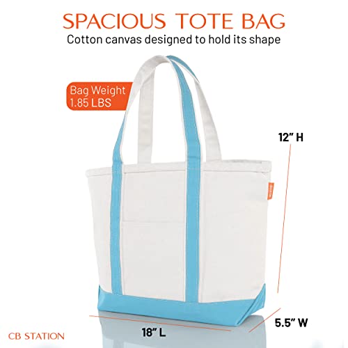 Bolso tote clásico mediano de lona para mujer miniatura 5