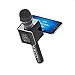 Tzumi PopSolo – Rechargeable Bluetooth Karaoke Microphone and Voice Mixer with Smartphone Holder – Great for All Ages (Black)