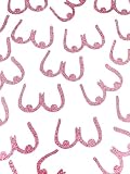 Boob Confetti - Pink Breast Confetti Bachelor or Bachelorette Two Brides Party Confetti (Set of 140 Pieces)