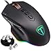 Produktbild Holife Gaming Maus RGB, Ergonomische PC Maus Kabel 12000 DPI 10 programmierbaren Tasten anpassbare Gewichten, Gamer Mouse, Laptop Windows Mac Schwarz