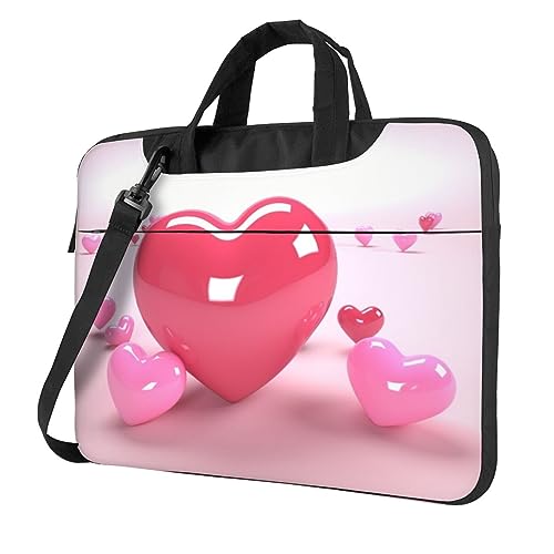Sac ordinateur étanche rose et cœur pour les trajets quotidiens