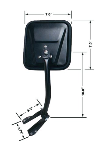 Cipa 44650 Jeep Cj Oe Style Manual Replacement Driver Side Mirror , Black #TOP6