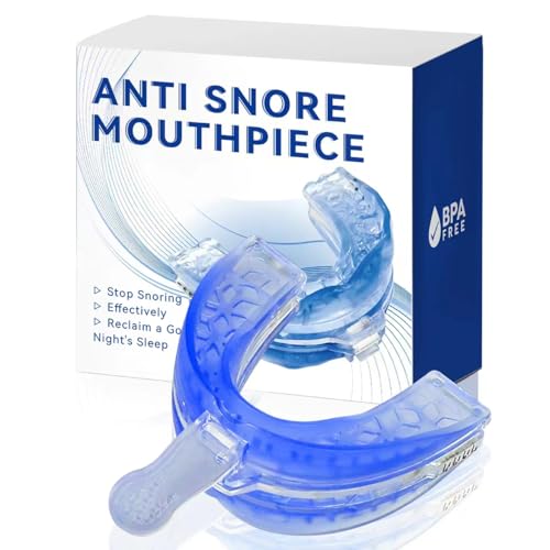 Anti Snoring Devices,Anti Snoring Mouth Guard Adjustable-Sleeping Snore Stopper Sleep Apnea Mouthpiece-Anti Snore Mouthpiece Device Sleeping Snore Stopper Fit for Men and Women (Blue)