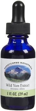 HoneyCombs Wild Yam Extract Liquid 1 oz | Alcohol Free, Wild Yam Root Dioscorea, Dioscorea Drops, Glycerite Tincture, Made in USA