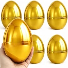 GiftExpress 12-Pack, 6 Inch Gold Easter Egg- Adult & Kid Party Toys for Gift Baskets or Egg Hunt Decor