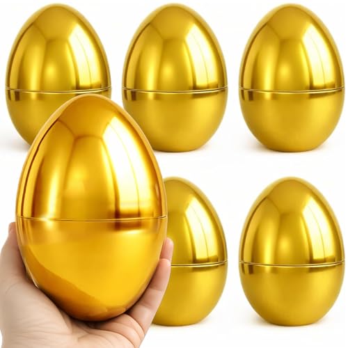 GiftExpress 6-inch gold Easter eggs