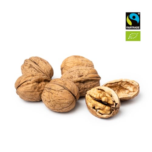 PAKKA - Bio Fairtrade Premium aromatische rohe knackige wilde Bergwalnüsse in Schale 1,7g, kleine leckere Walnüsse mit Schale, wildgesammelt direkt von Kleinbauern aus Samarkand in Usbekistan 1700g