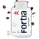 FORTIA Pastillas de Cafeina Anhidra - Cafeina Capsulas para Mayor Energía | Pastillas Concentración y Memoria | Pre Entreno | Pastillas Cafeina - Cafeína Pastillas | 120 Cápsulas