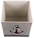 Clever Creations Nautical Anchor Collapsible Storage Organizer Folding Cube for Bedroom & Living Room | Perfect Size Storage for Books, Clothes, Electronics, and Gadgets | Mariner Sailor Theme