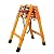 Ladders,Fiberglass? Retractable Telesladders, Non Conductive A-Frame Telescoping Ladder for Home Loft & Household Daily, Load 330Lbs/2M+2M/6.5Ft+6.5Ft