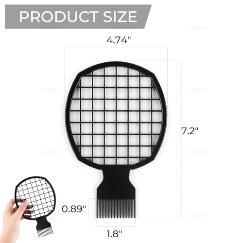 Peine rizo negro de plástico para cabello rizado miniatura 5