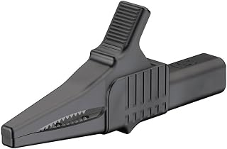 Stäubli XKK-1001 - Pinza de cocodrilo (4 mm, CAT II, 1000 V), color negro