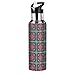 xigua Bottiglia d'acqua con coperchio in paglia a tenuta stagna isolato sotto vuoto in acciaio inox rosso scuro Talavera bottiglie d'acqua sportive in ceramica 20 oz