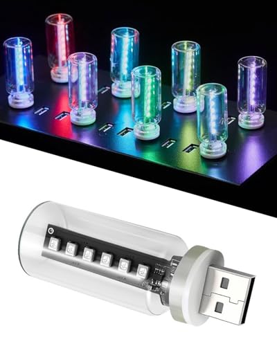 DAFNE Luz de coche retro 13 en 1, iluminación interior LED enchufable USB, atenuación controlada por tacto, 13 modos y 7 colores, mini bombilla LED, adecuada para automóviles, campamentos, fiestas - S